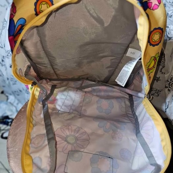 JanSport Cross Town Backpack with Water Bottle Pocket Power To The Flower - Picture 8 of 8